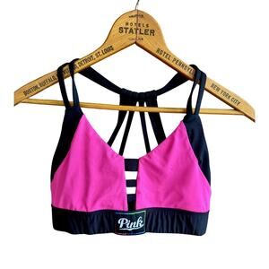 Victoria's Secret Pink Unlined Ultimate Strappy Back Sport Bra Pink Women’s Med